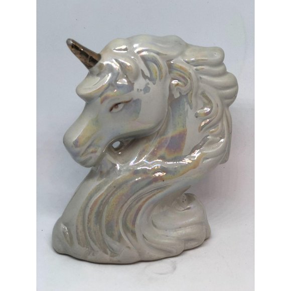 Vintage Opalescent Unicorn Statue - Picture 3 of 4
